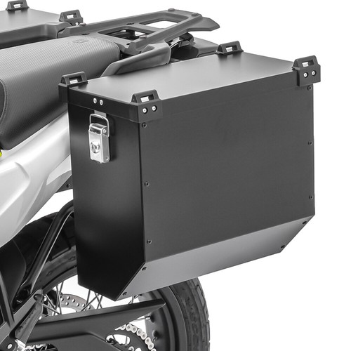 Motorcycle aluminium side case - aluminium,