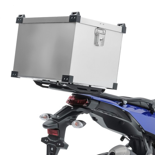Motorcycle aluminium top box - aluminium,